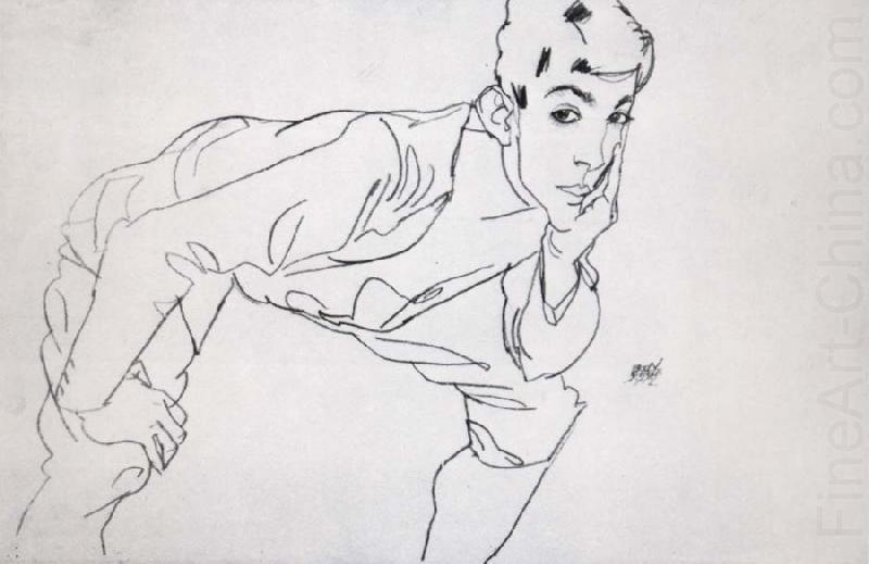 Portrait of aerich lederer, Egon Schiele